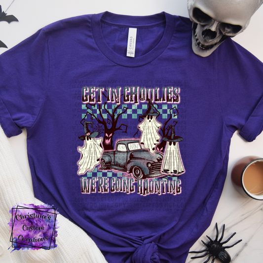 Get In Ghoulies Were Going Haunting T-Shirt | Trendy Halloween Shirt |Funny Halloween Shirt | Fast Shipping | Super Soft Shirts for Women