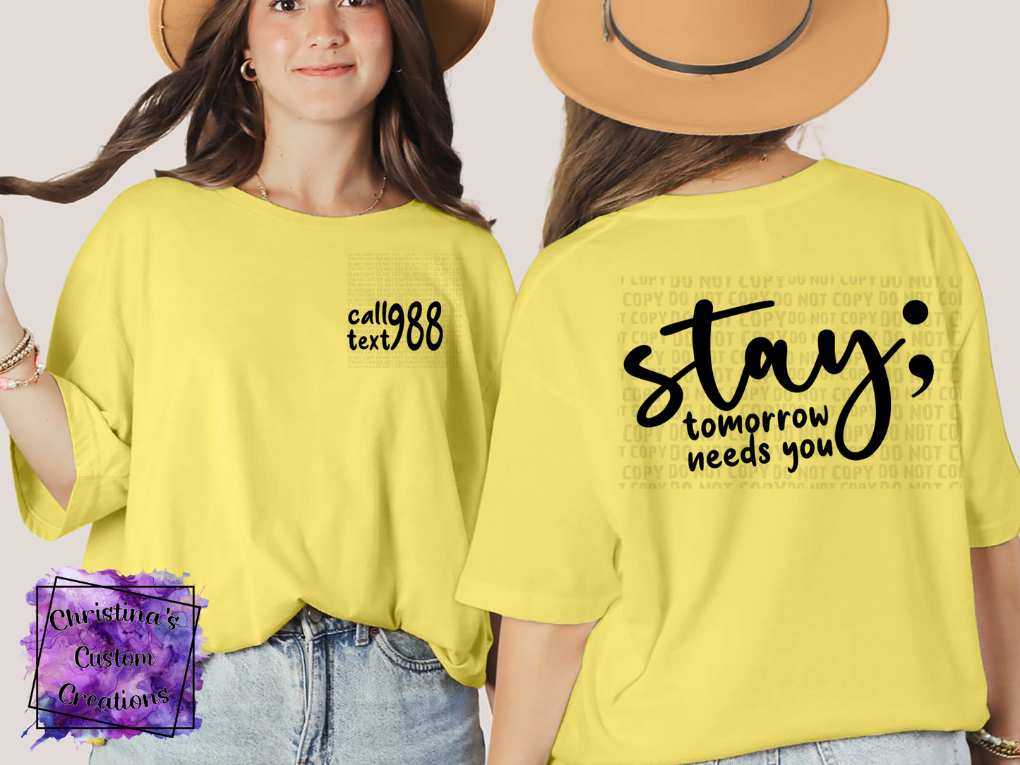 988 Stay T-Shirt | Suicide Awareness Shirt | Stay The World Needs You In It T-Shirt | Fast Shipping | Super Soft Shirts for Men/Women