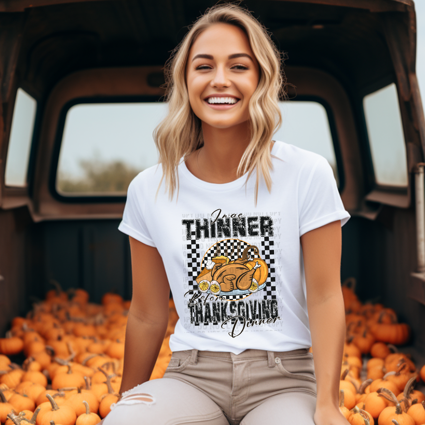 I Was Thinner Before Thanksgiving Dinner T-Shirt | Funny Thanksgiving Shirt | Fast Shipping | Super Soft Shirts for Women/Kid's