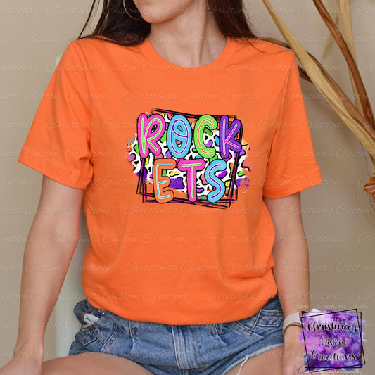 Neon Rockets T-Shirt | Trendy School Spirit Shirt | Fast Shipping | Super Soft Shirts for Men/Women/Kid's | Bella Canvas
