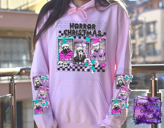 Horror Christmas Hoodie with Sleeves | Fast Shipping | Super Soft Shirts for Women