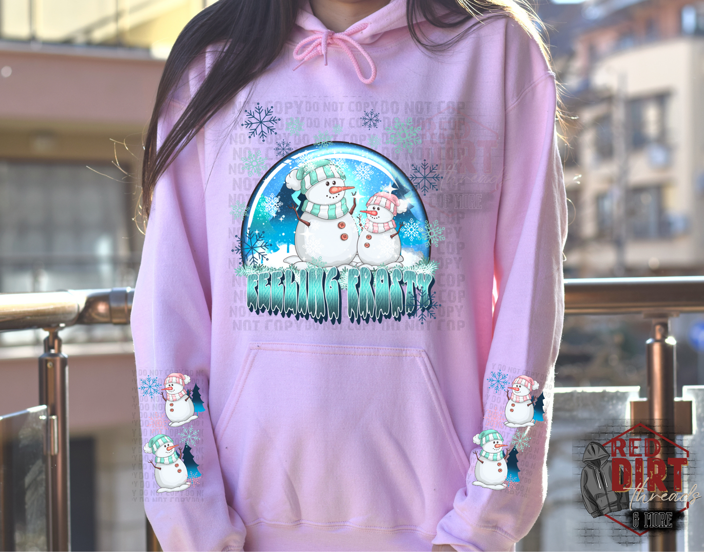 Feeling Frosty Sweat Shirt | Trendy Christmas Hoodie with Sleeves| Fast Shipping | Super Soft Shirts for Women