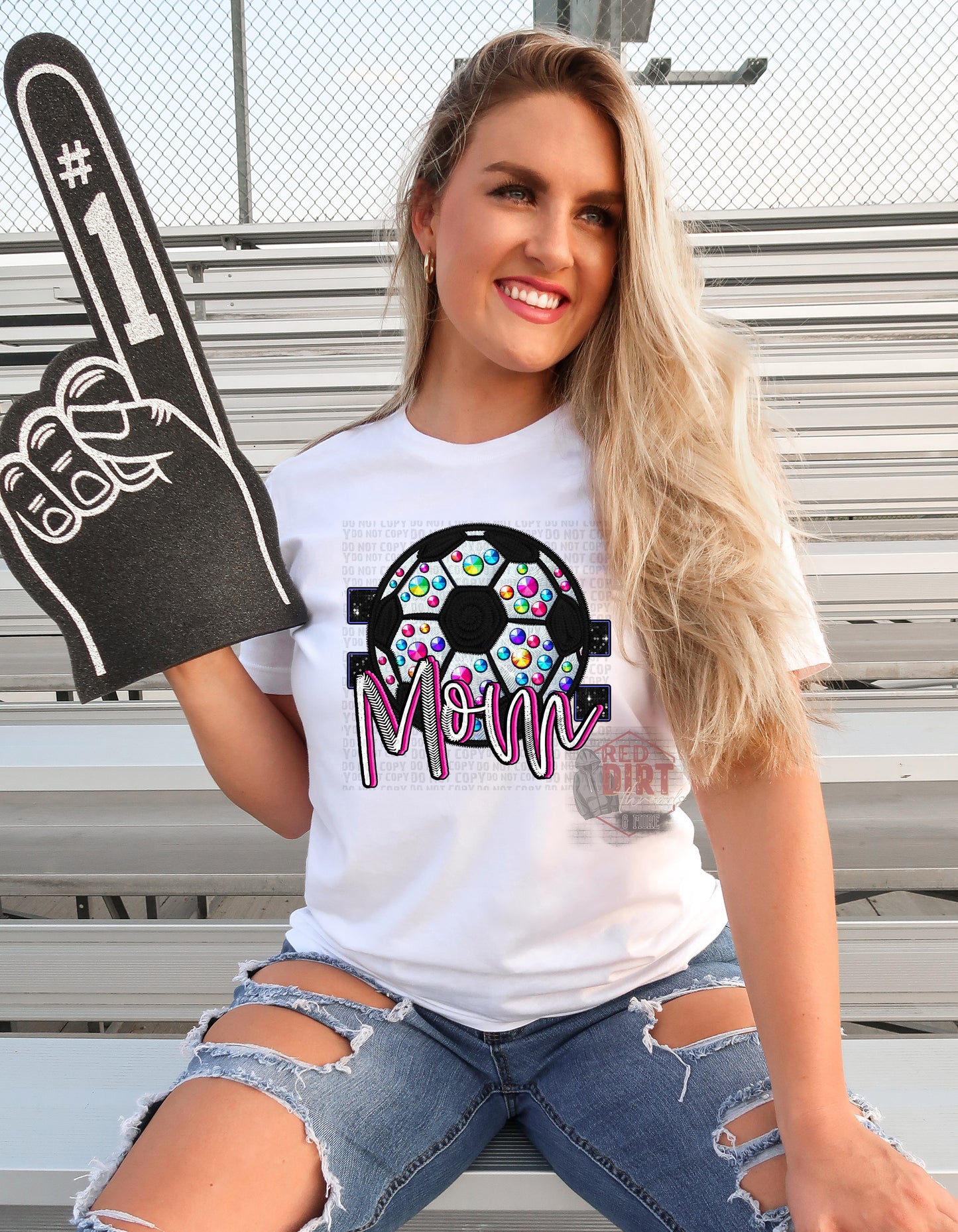 Soccer Mom Faux Rhinestone T-Shirt | Trendy School Spirit Shirt | Fast Shipping | Super Soft Shirts for Men/Women/Kid's | Bella Canvas