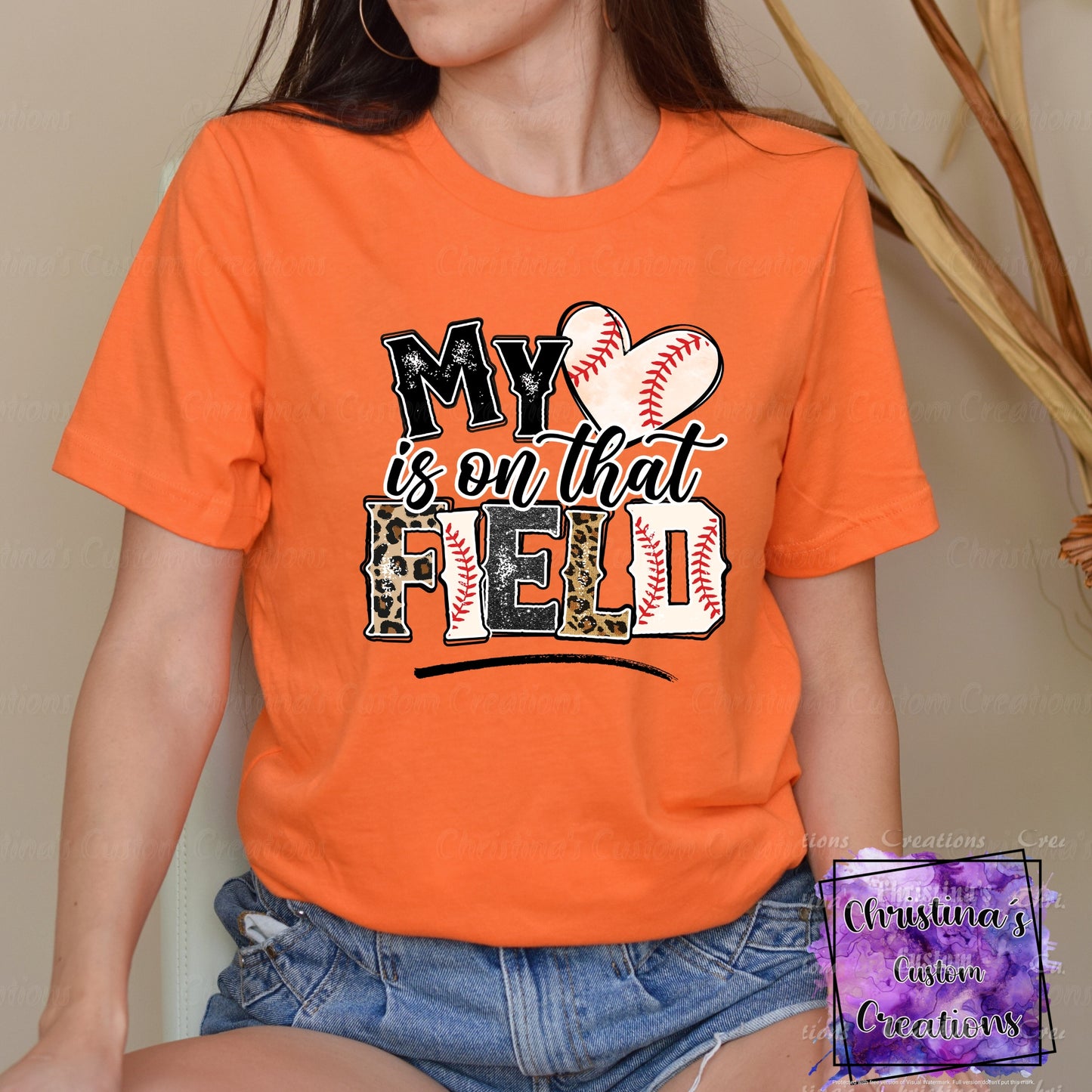 My Heart Is On That Field T-Shirt | Trendy School Spirit Shirt | Baseball Shirt | Super Soft Shirts for Women | Bella Canvas