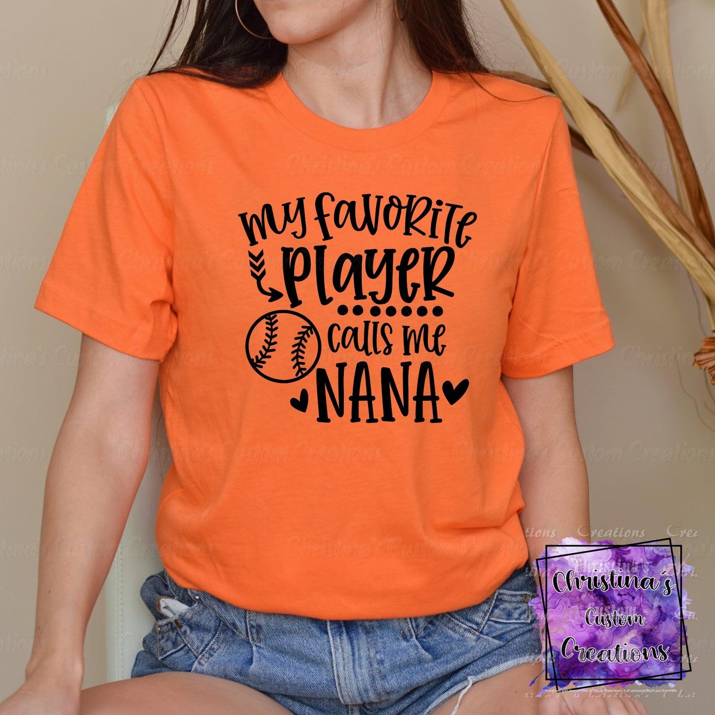 My Favorite Player Calls Me Nana T-Shirt | Trendy School Spirit Shirt | Baseball Shirt | Super Soft Shirts for Women | Bella Canvas