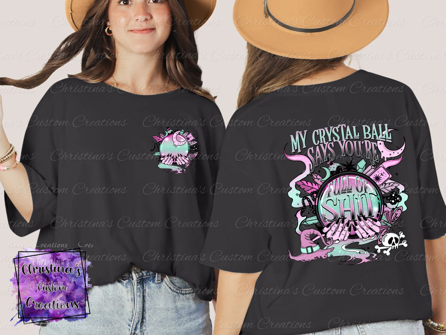 My Crystal Ball Says Your Full of Shit T-Shirt | Trendy Halloween Shirt | Fast Shipping | Super Soft Shirts for Women