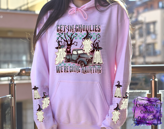 Get In Ghoulies Were Going Haunting Sweat Shirt | Trendy Halloween Hoodie |Funny Halloween Shirt | Fast Shipping | Super Soft Shirts for Women