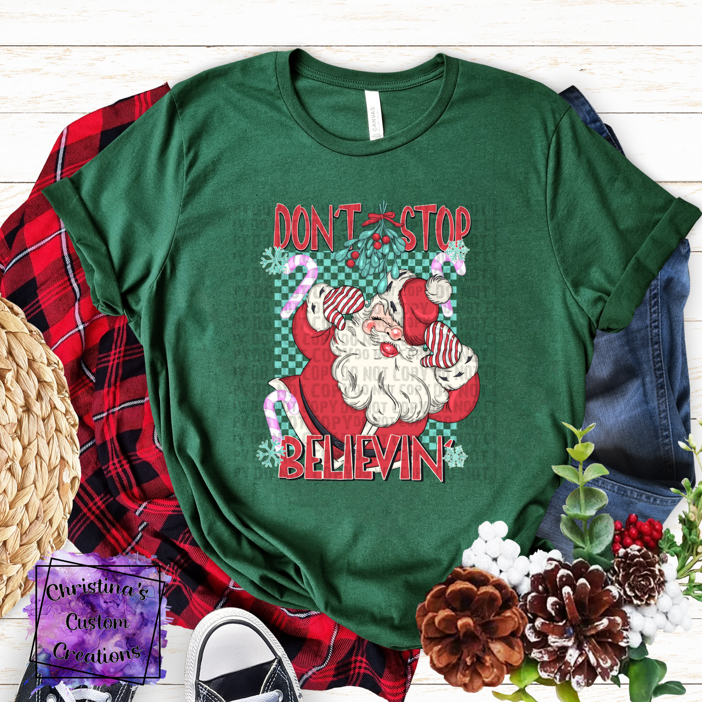 Don't Stop Believin' T-Shirt | Cute Christmas Shirt | Fast Shipping | Super Soft Shirts for Women/Kid's