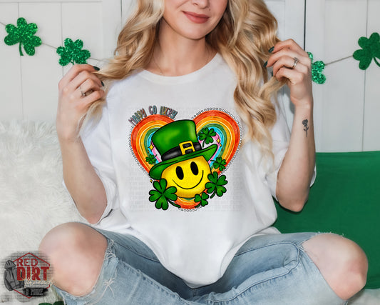Happy Go Lucky T-Shirt | Trendy St. Patrick's Day Shirt | Fast Shipping | Super Soft Shirts for Men/Women/Kid's