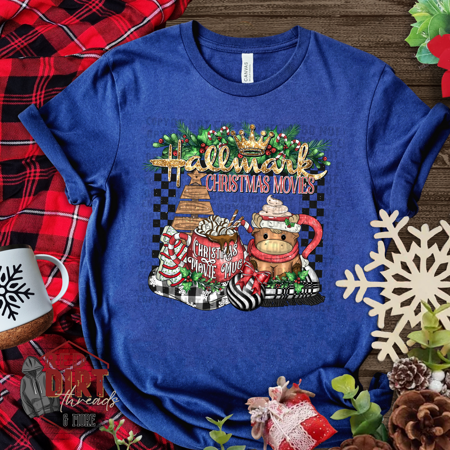 Christmas Movies and Hot Cocoa T-Shirt | Cute Christmas Shirt | Fast Shipping | Super Soft Shirts for Women/Kid's