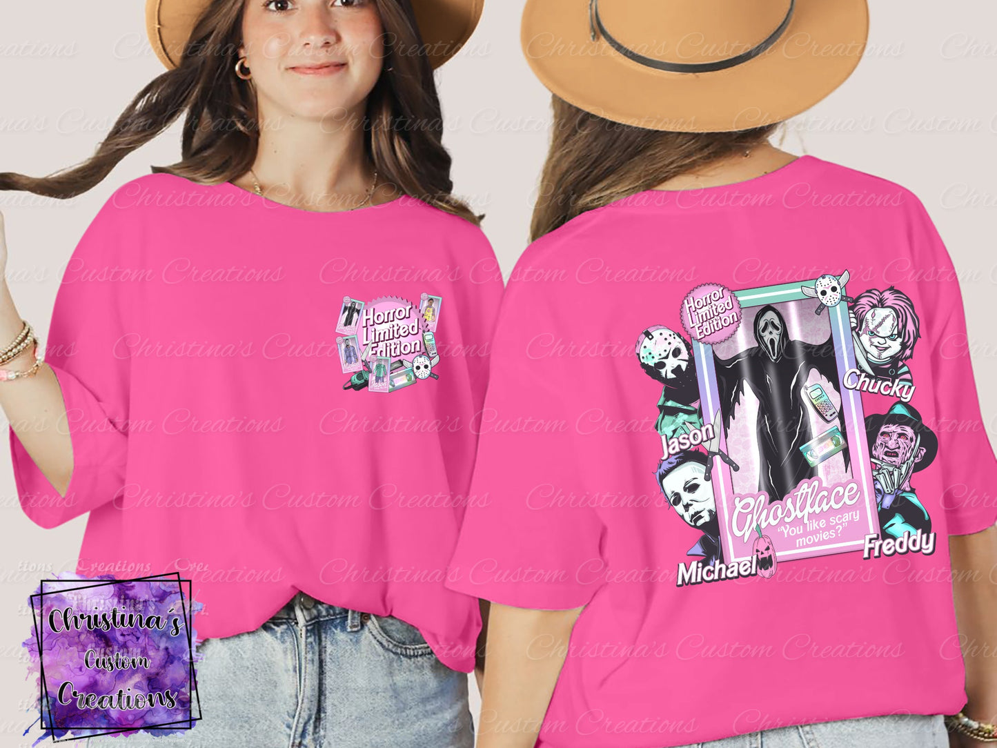 Horror Box T-Shirt | Trendy Halloween Shirt | Front and Back Shirt | Fast Shipping | Super Soft Shirts for Men/Women/Kid's