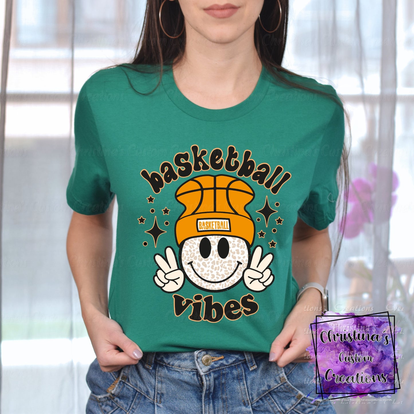 Basketball Vibes T-Shirt | Trendy School Spirit Shirt | Basketball Shirt | Super Soft Shirts for Women | Bella Canvas