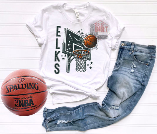 Elks Basketball T-Shirt | Trendy School Spirit Shirt | Fast Shipping | Super Soft Shirts for Men/Women/Kid's | Bella Canvas