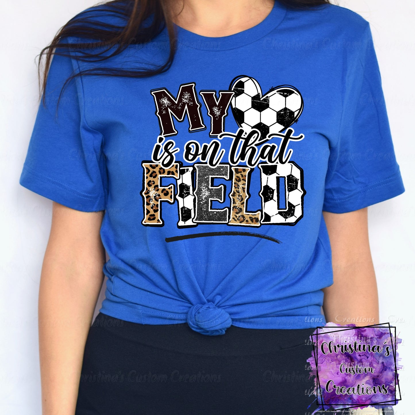 My Heart is on that Field T-Shirt | Trendy Soccer Shirt | Fast Shipping | Super Soft Shirts for Men/Women/Kid's | Bella Canvas