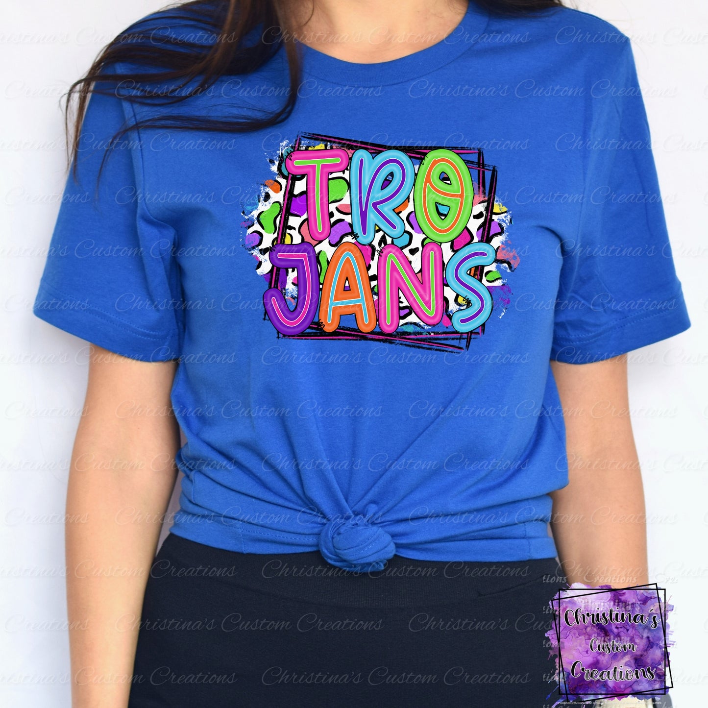 Neon Trojans T-Shirt | Trendy School Spirit Shirt | Fast Shipping | Super Soft Shirts for Men/Women/Kid's | Bella Canvas