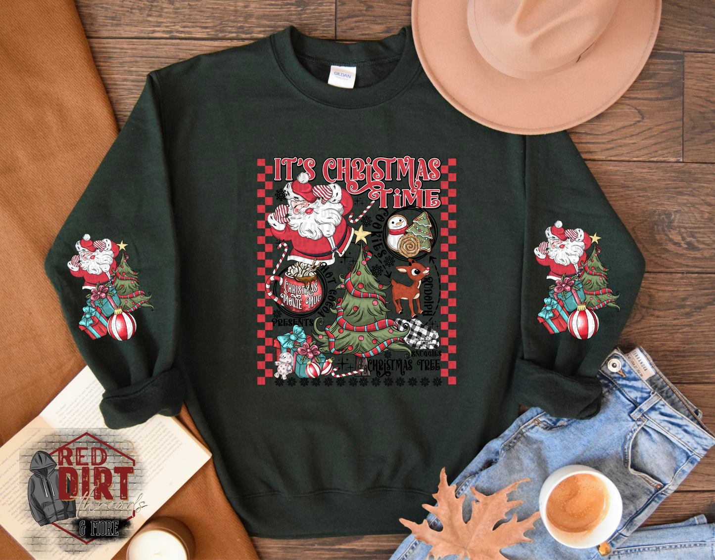 It's Christmas Time Sweat Shirt | Trendy Christmas Hoodie with Sleeves | Fast Shipping | Super Soft Shirts for Women