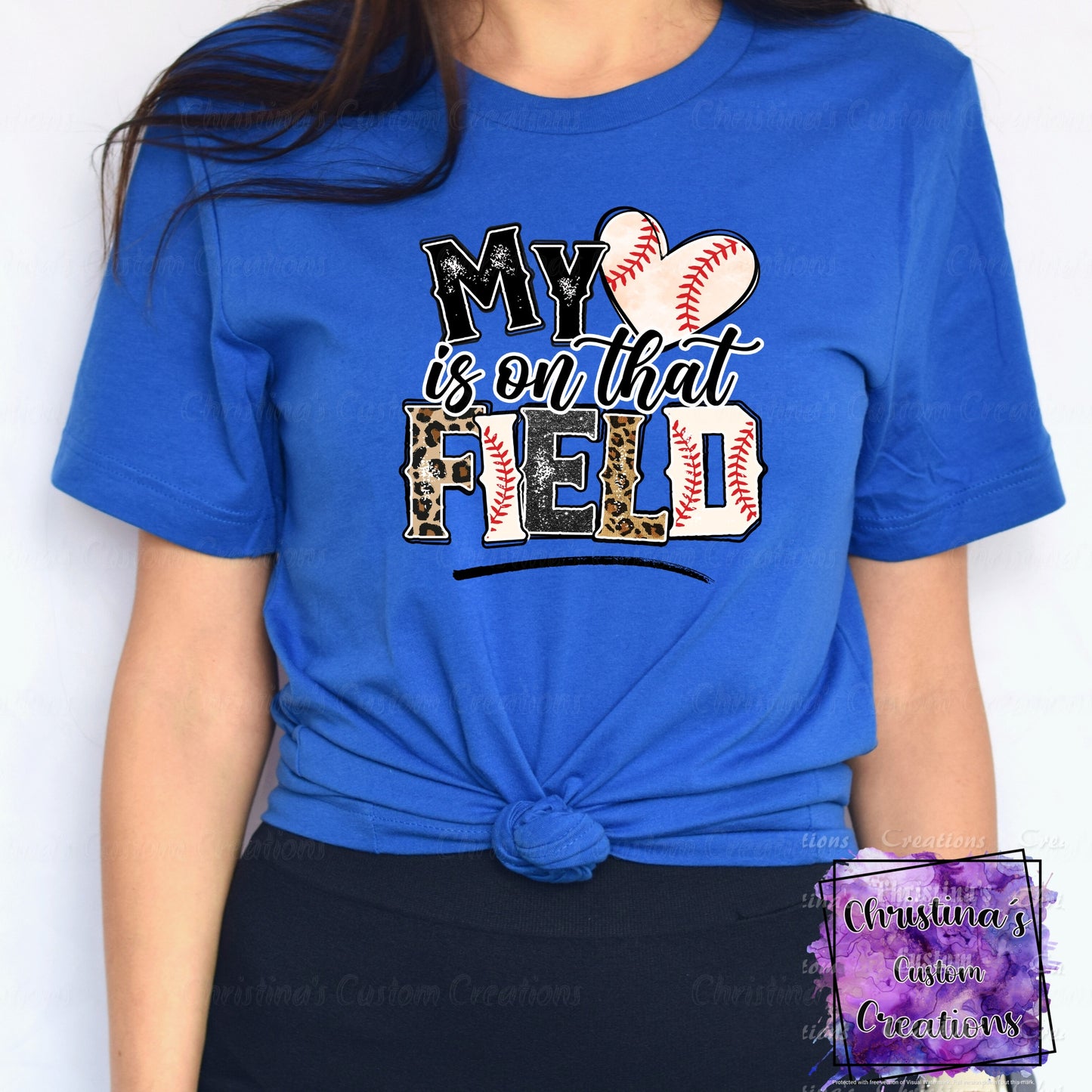 My Heart Is On That Field T-Shirt | Trendy School Spirit Shirt | Baseball Shirt | Super Soft Shirts for Women | Bella Canvas