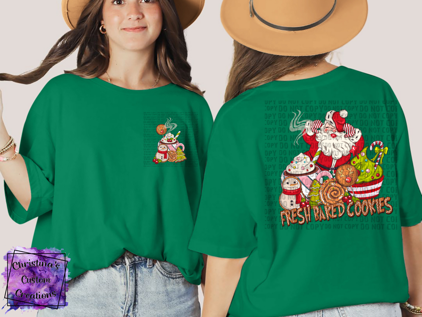 Fresh Baked Cookies T-Shirt | Trendy Christmas Shirt | Front and Back Shirt | Fast Shipping | Super Soft Shirts for Men/Women/Kid's