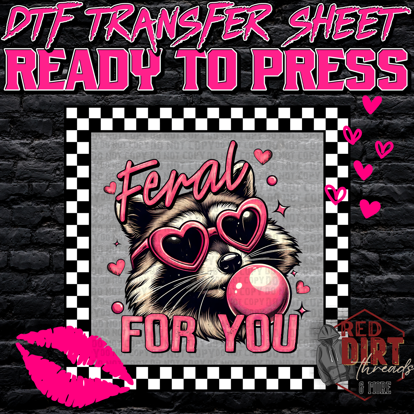 Feral For You DTF Transfer | Trendy Valentine's Day DTF Transfer | Ready to Press | High Quality DTF Transfers | Fast Shipping