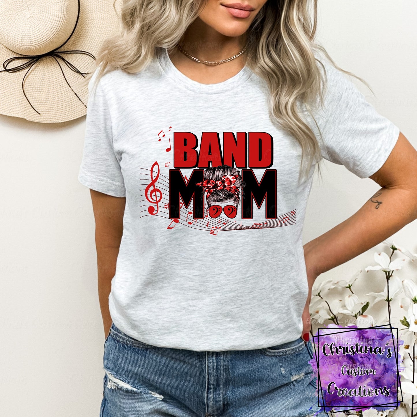 Red Band Mom T-Shirt | Trendy School Spirit Shirt | Fast Shipping | Super Soft Shirts for Men/Women/Kid's | Bella Canvas