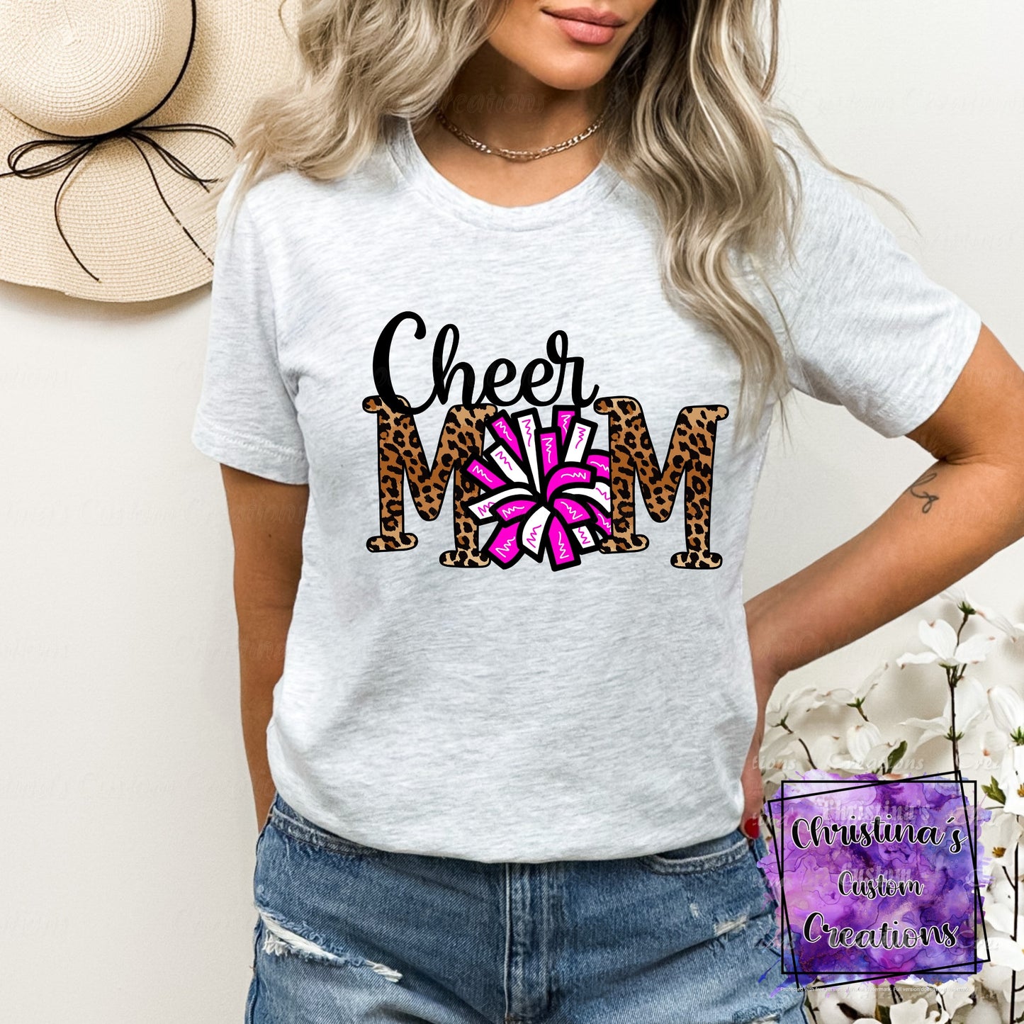 Pink Cheer Mom T-Shirt | Trendy School Spirit Shirt | Fast Shipping | Super Soft Shirts for Men/Women/Kid's | Bella Canvas