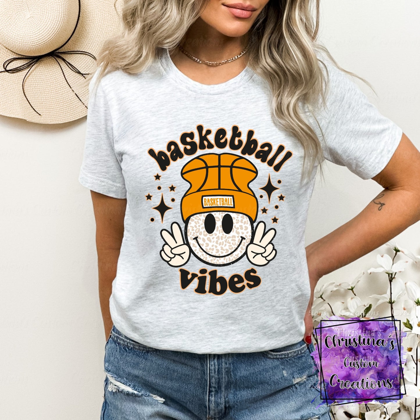 Basketball Vibes T-Shirt | Trendy School Spirit Shirt | Basketball Shirt | Super Soft Shirts for Women | Bella Canvas