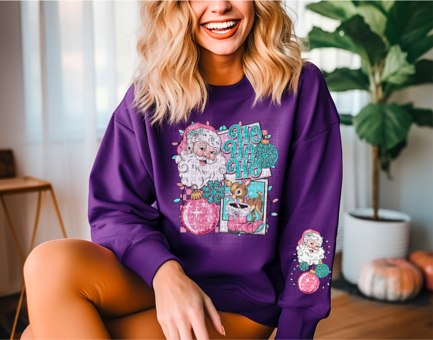 Ho Ho Ho Sweat Shirt | Trendy Christmas Hoodie with Sleeves | Does Anyone Need A Hug? | Fast Shipping | Super Soft Shirts for Women