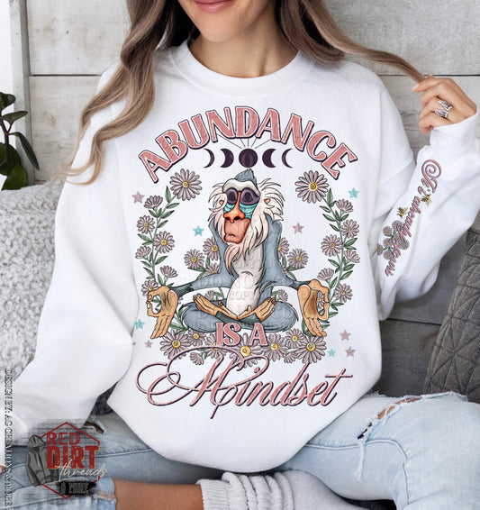 Abundance is a Mindset DTF Transfer with Sleeve | Trendy DTF Transfer | High Quality Image Transfers | Ready to Press | Fast Shipping