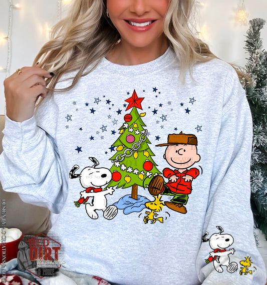 CB Christmas Sweat Shirt | Trendy Christmas Hoodie with Sleeves | Fast Shipping | Super Soft Shirts for Women