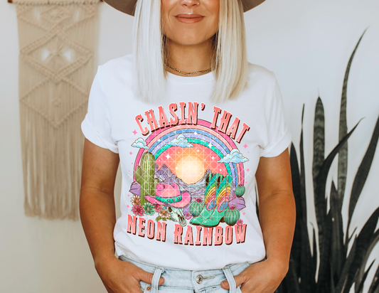 Neon Rainbow T-Shirt | Country Music Shirt | Fast Shipping | Super Soft Shirts for Men/Women/Kid's