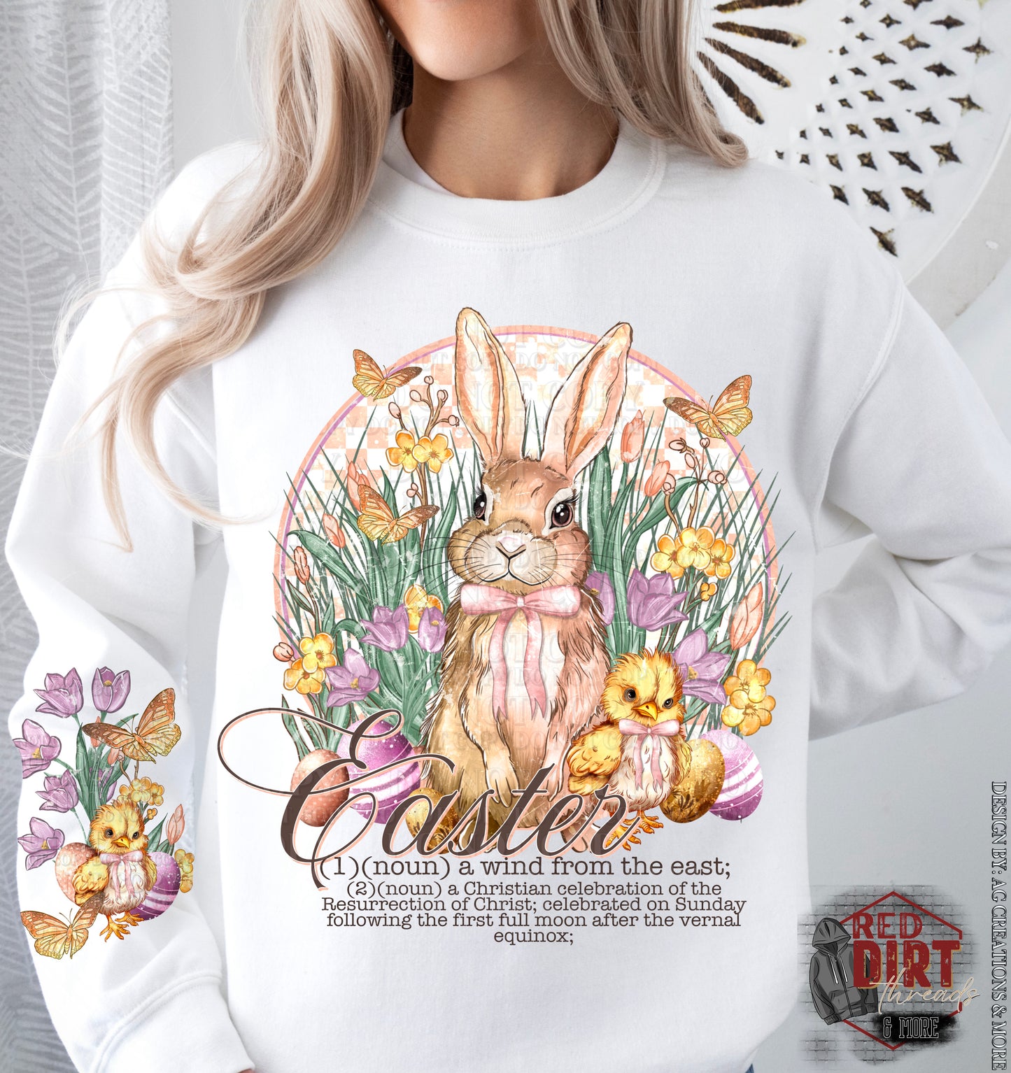 Easter Definition DTF Transfer with Sleeves | Trendy Easter DTF Transfer | High Quality Image Transfers | Ready to Press | Fast Shipping