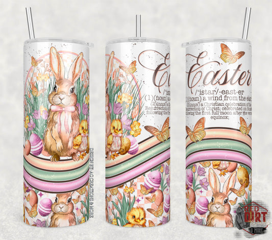 Easter Insulated Tumbler with Plastic Lid and Sealed Reusable Straw | Trendy Cup | Hot/Cold Tumbler