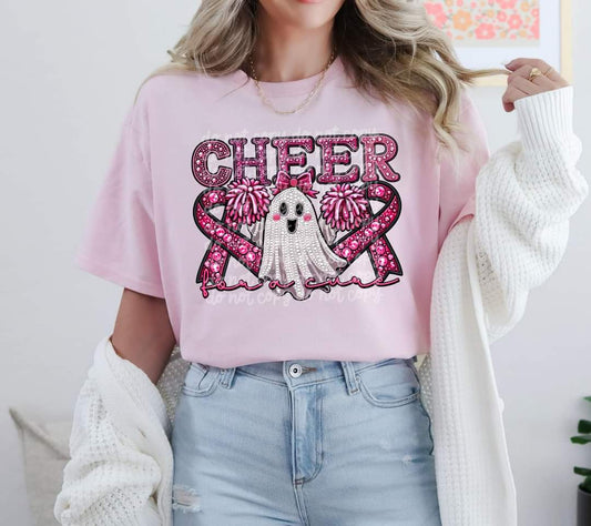 Cheer for a Cure T-Shirt | Trendy Halloween Cheer Shirt | Fast Shipping | Super Soft Shirts for Men/Women/Kid's