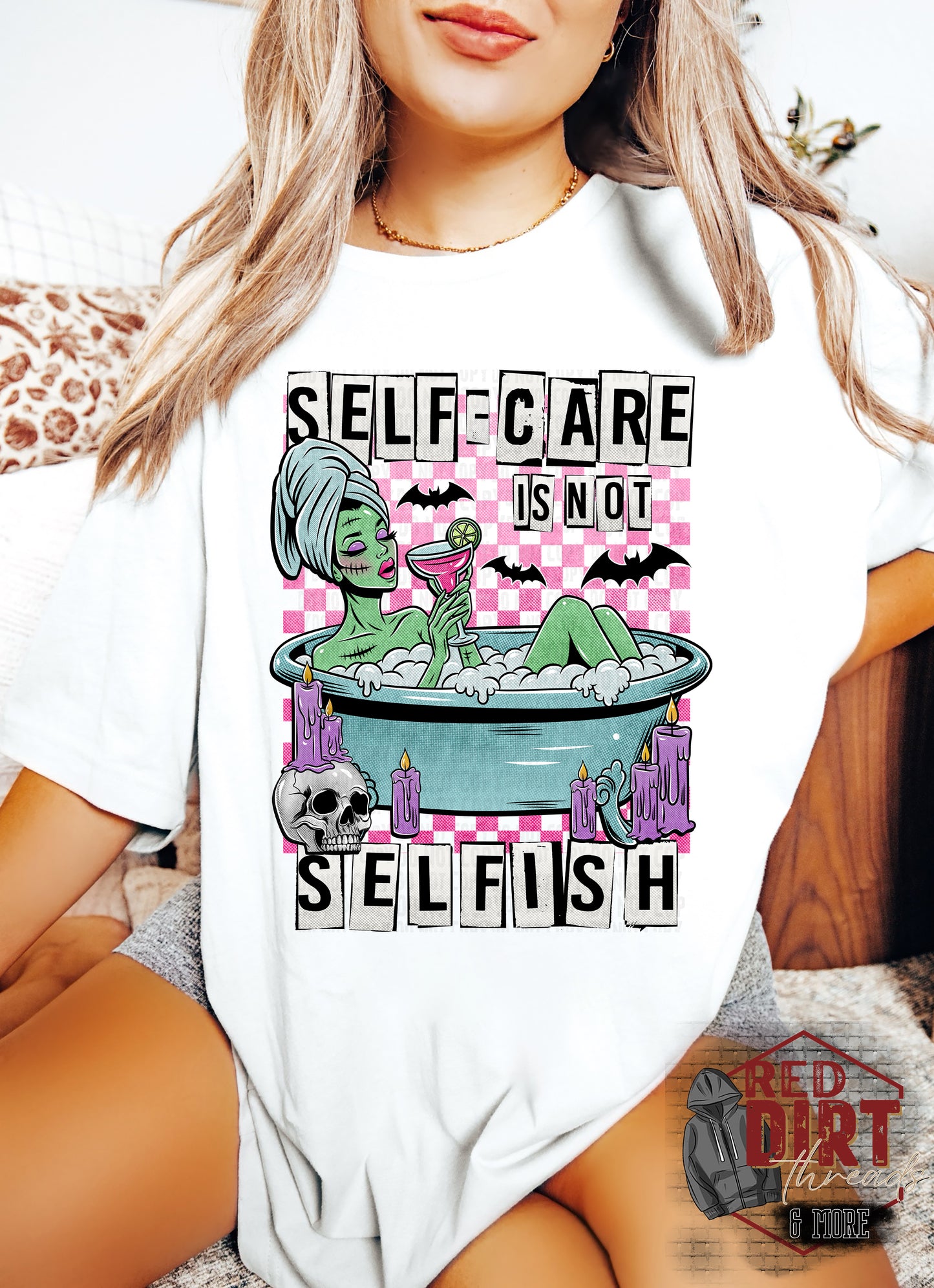 Self Care Is Not Selfish DTF Transfer | Trendy Uplifting DTF Transfer | Ready to Press | High Quality DTF Transfers | Fast Shipping