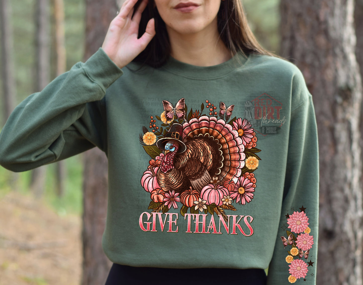 Give Thanks DTF Transfer | Trendy Thanksgiving DTF Transfer | Ready to Press | High Quality DTF Transfers | Fast Shipping