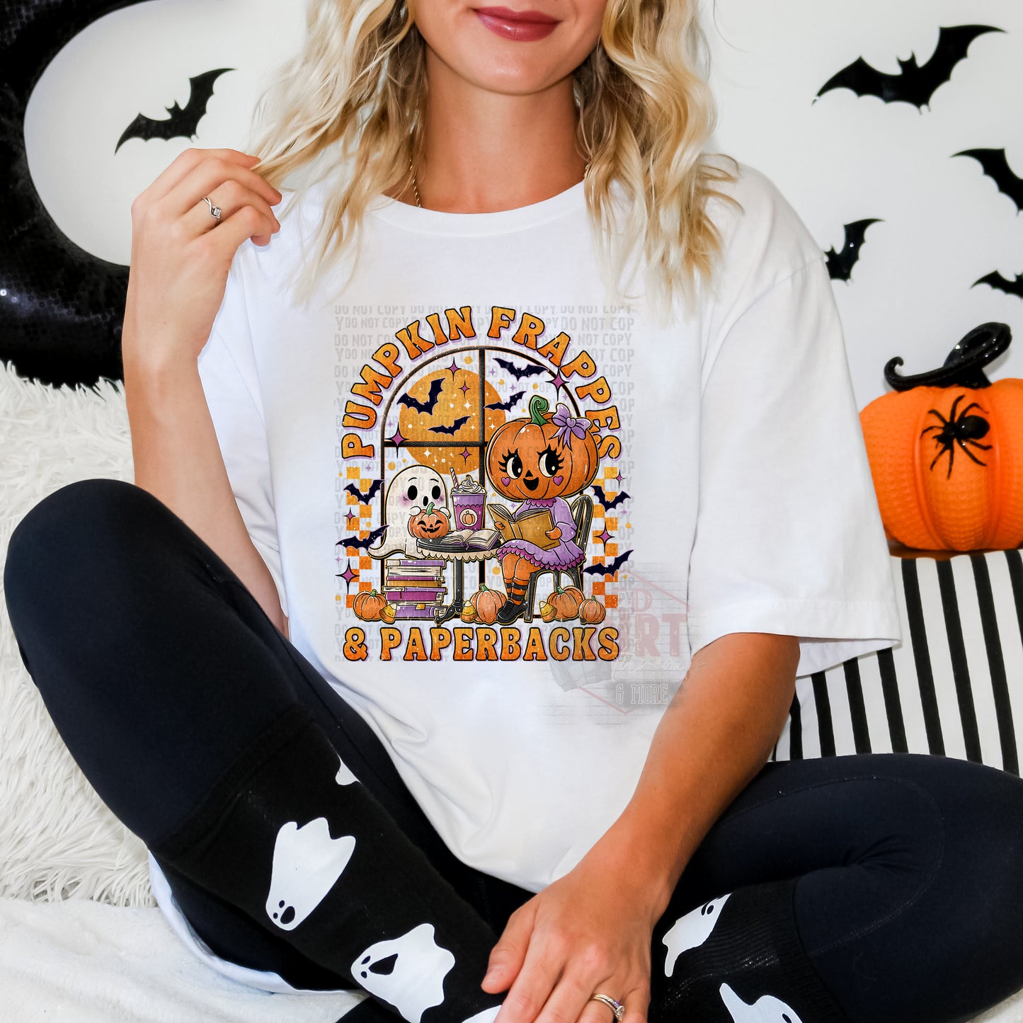 Pumpkin Frappe's and Paperbacks T-Shirt | Trendy Halloween Shirt | Fast Shipping | Super Soft Shirts for Men/Women/Kid's