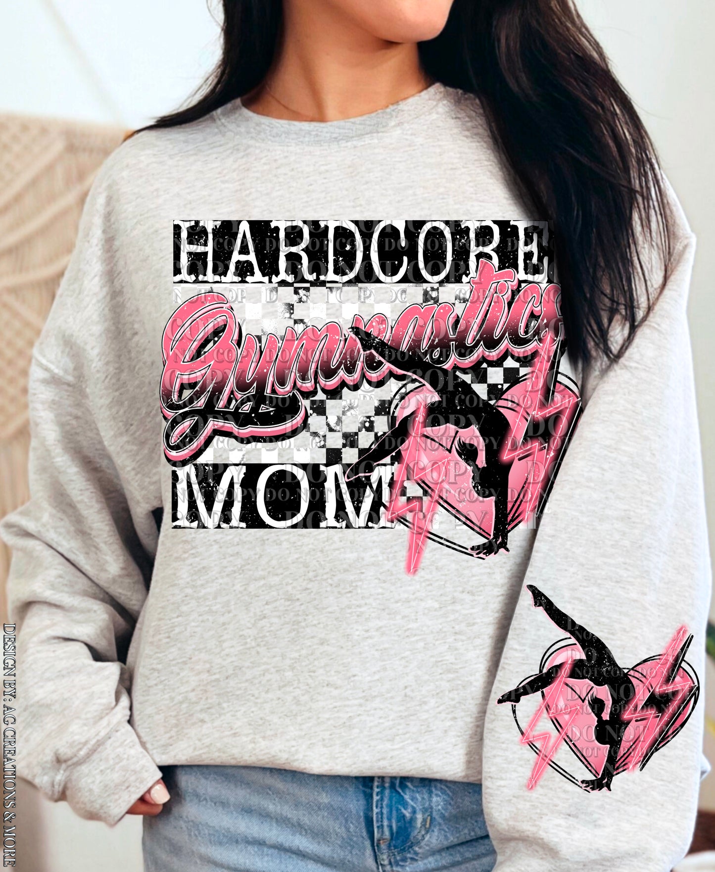 Hardcore Gymnastics Mom DTF Transfer | Trendy Sports DTF Transfer | High Quality Image Transfers | Ready to Press | Fast Shipping