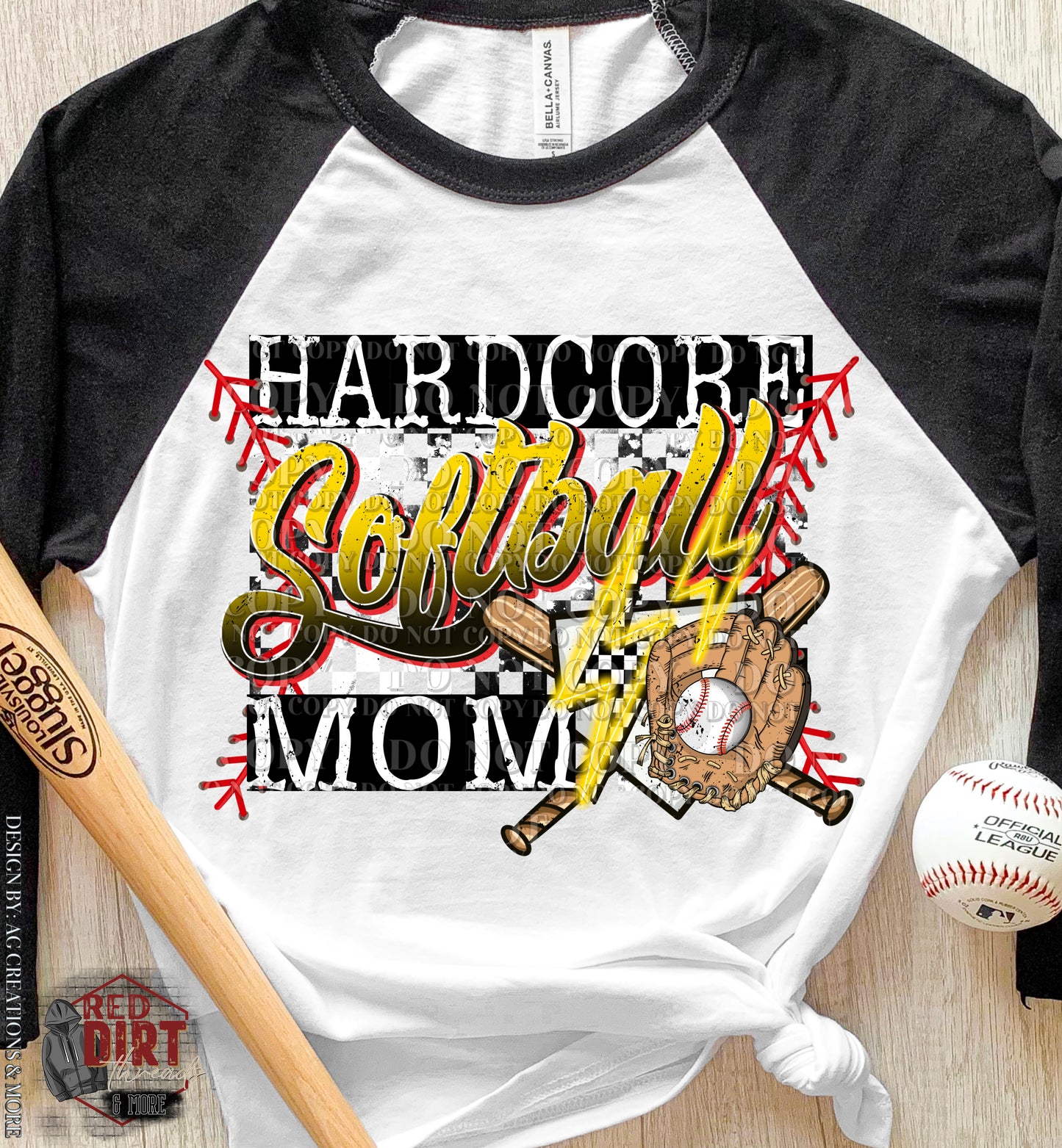 Hardcore Softball Mom DTF Transfer | Trendy Sports DTF Transfer | Ready to Press | High Quality DTF Transfers | Fast Shipping