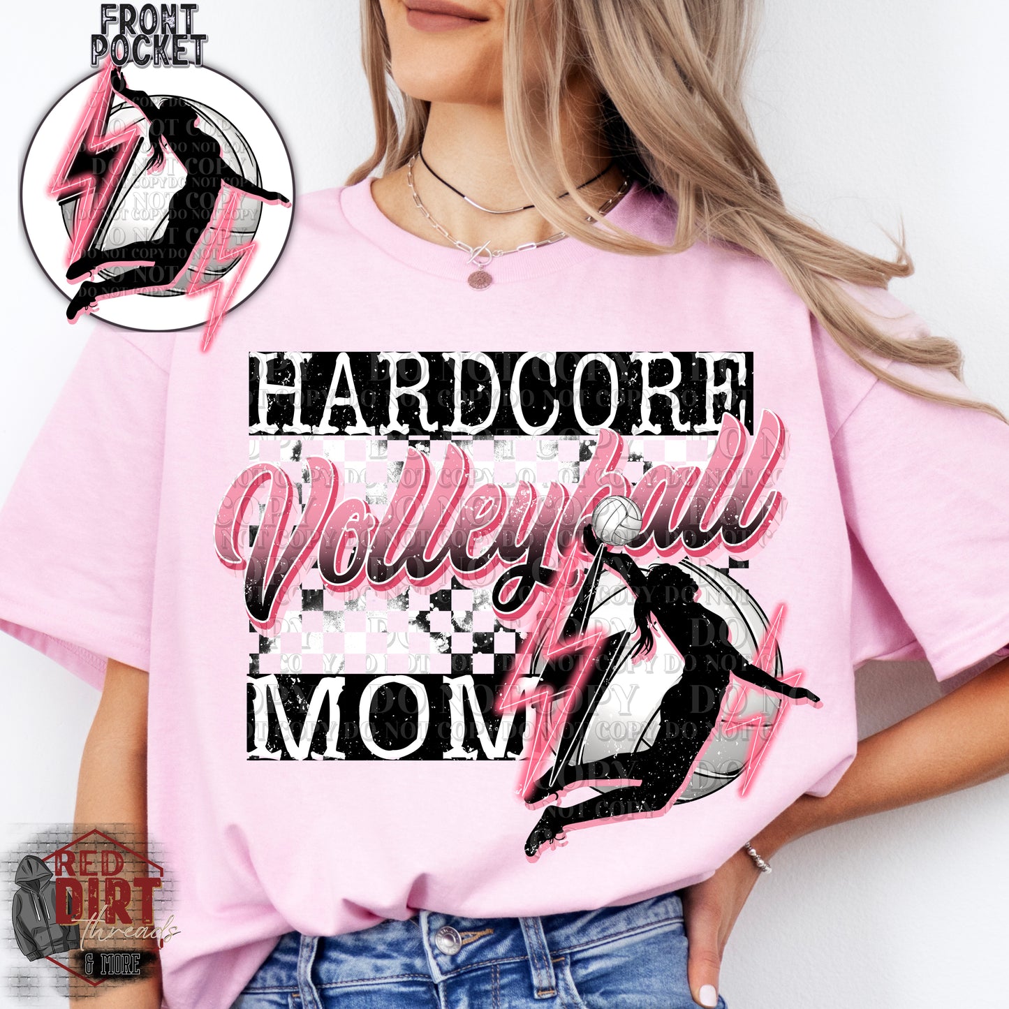 Hardcore Volleyball Mom DTF Transfer | Trendy Sports DTF Transfer | High Quality Image Transfers | Ready to Press | Fast Shipping