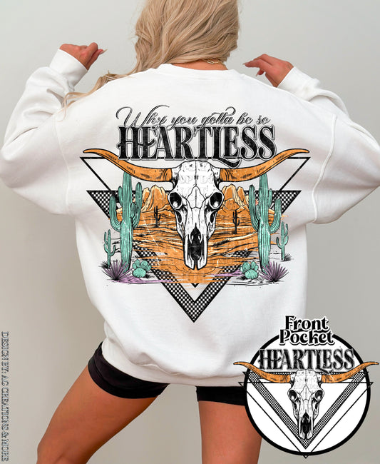 Heartless DTF Transfer with Pocket | Trendy Country Music DTF Transfer | High Quality Image Transfers | Ready to Press | Fast Shipping