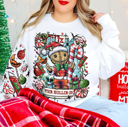 The Hollie-Ho DTF Transfer with Sleeve | Trendy Creepy Christmas Tarot DTF Transfer | High Quality Image Transfers | Ready to Press | Fast Shipping