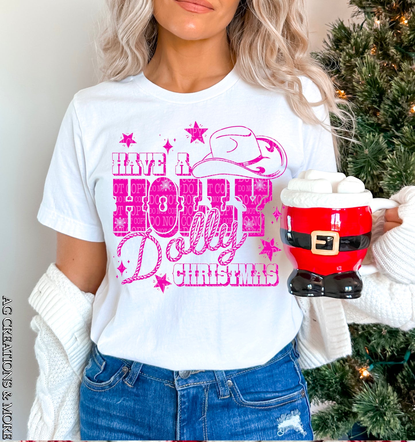 Holly Dolly Christmas DTF Transfer | Christmas Country Music DTF Transfer | High Quality Image Transfers | Ready to Press | Fast Shipping