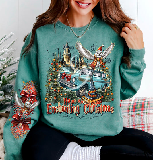 Have an Enchanting Christmas DTF Transfer with Sleeve | Trendy Christmas DTF Transfer | High Quality Image Transfers | Ready to Press | Fast Shipping