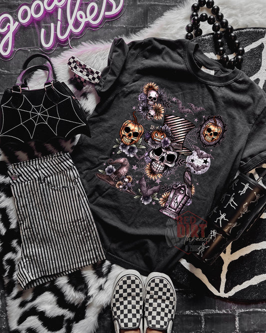 Top Hat Skull T-Shirt | Trendy Halloween Shirt | Fast Shipping | Super Soft Shirts for Men/Women/Kid's