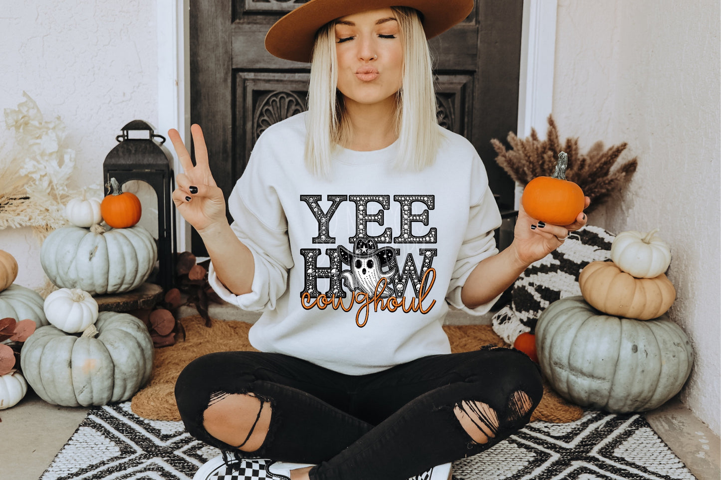 Yee Haw Cowghoul DTF Transfer | Trendy Halloween DTF Transfer | Ready to Press | High Quality DTF Transfers | Fast Shipping