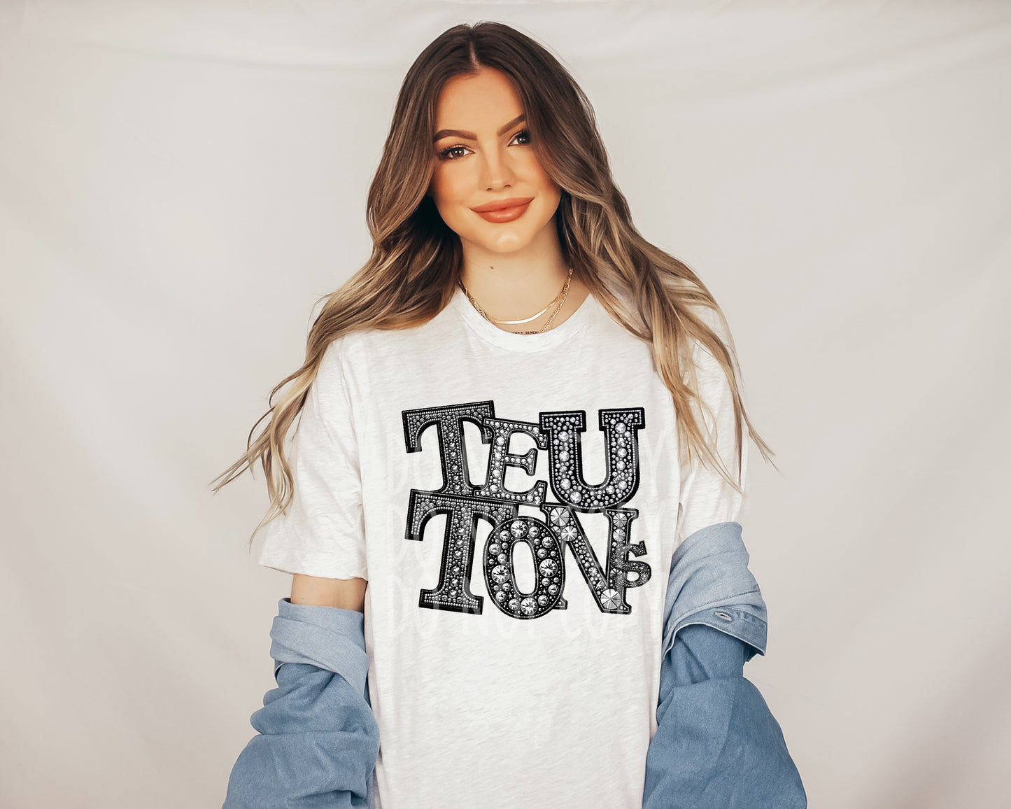 Teutons Faux Rhinestone T-Shirt | Trendy School Spirit Shirt | Fast Shipping | Super Soft Shirts for Men/Women/Kid's | Bella Canvas