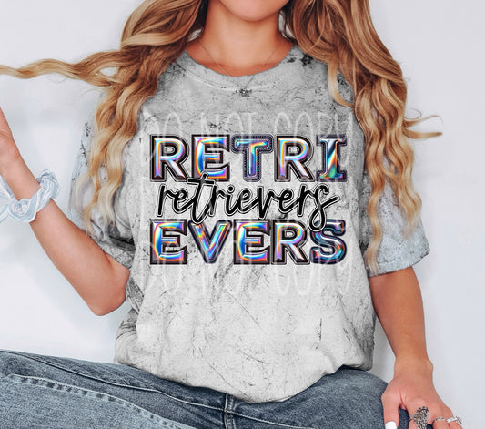 Retrievers Faux Holographic DTF Transfer | Trendy School Spirit DTF Transfer | Ready to Press | High Quality DTF Transfers | Fast Shipping