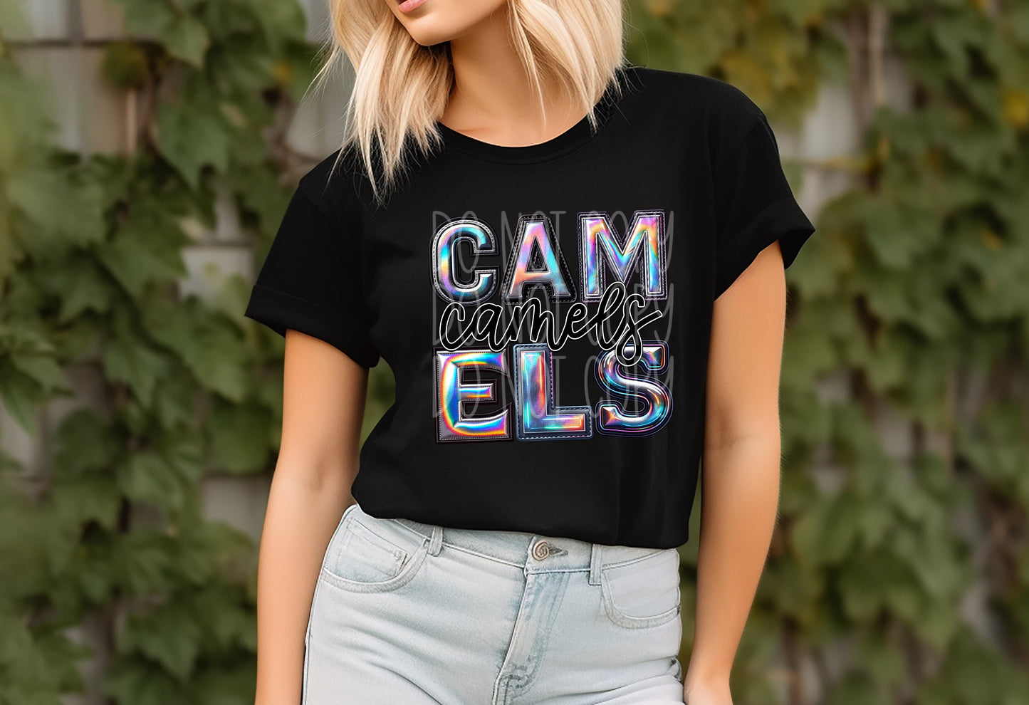 Camels Faux Holographic DTF Transfer | Trendy School Spirit DTF Transfer | Ready to Press | High Quality DTF Transfers | Fast Shipping