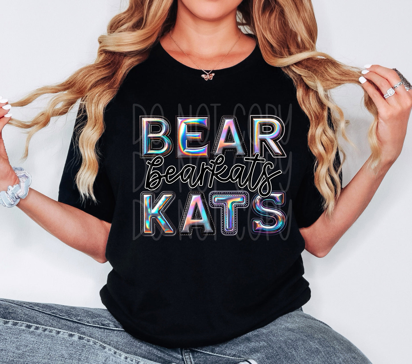 Bearkats Faux Holographic DTF Transfer | Trendy School Spirit DTF Transfer | Ready to Press | High Quality DTF Transfers | Fast Shipping