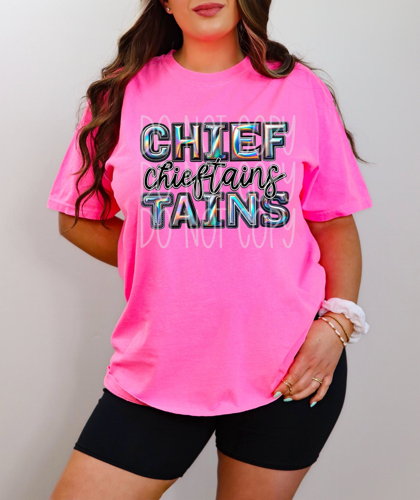 Chieftains Faux Holographic DTF Transfer | Trendy School Spirit DTF Transfer | Ready to Press | High Quality DTF Transfers | Fast Shipping